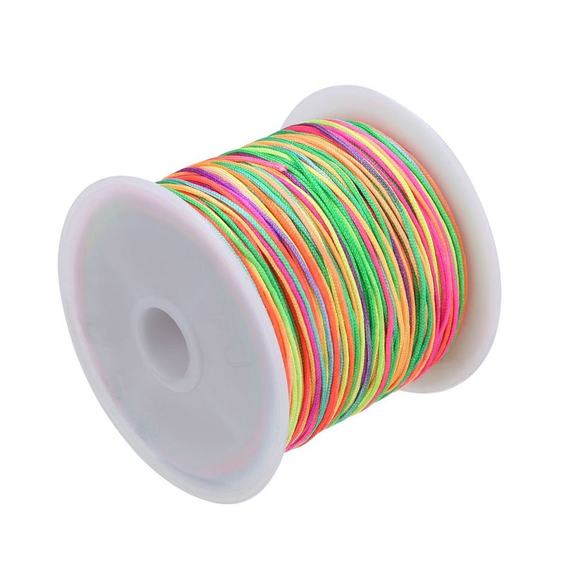 Mayitr 0.8mm Nylon Cord, Thread Chinese Knot Macrame Rattail Bracelet Braided String (Colorful) - Image 3